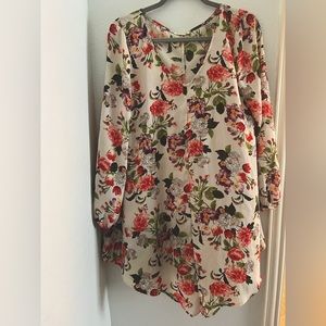 Long sleeve floral dress